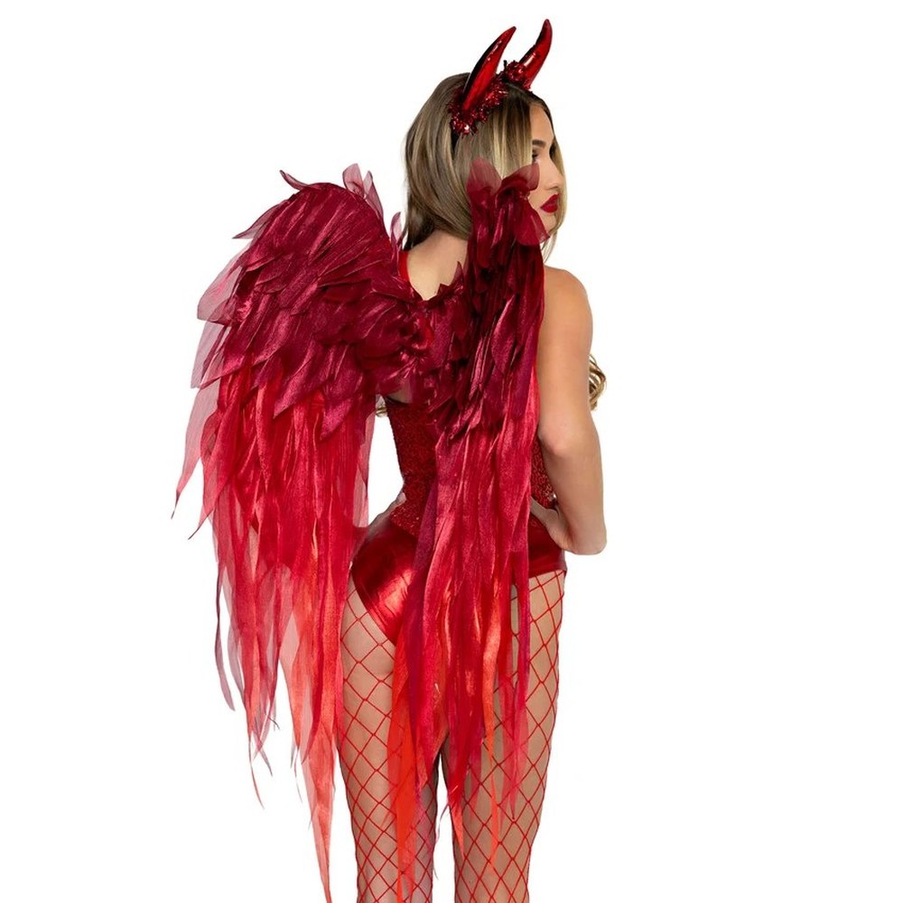 Leg Avenue - Devil Ombre Wings and Headband Ensemble d'accessoires de costume - Rouge